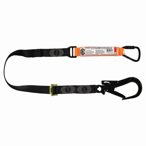 LINQ WEBBING LANYARD ADJUST SNG LEG 1 X KARABINER 1 X SCAFF HOOK